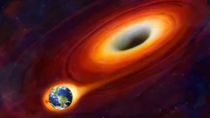Could Earth ever be swallowed by a black hole